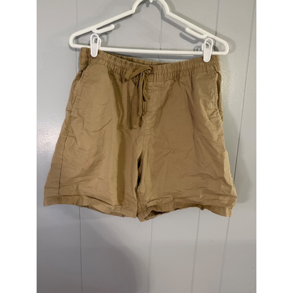 Vans Range Elastic Shorts Mens Medium Khaki Tan Relaxed Fit Drawstring Waist